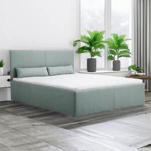 Kárpitozott ágy tárolóval CARL 140x200 cm Menta