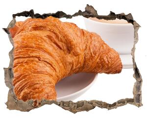 3d-s lyukat fali matrica Croissant és kávé