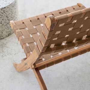 Akác összecsukható kerti szék Kave Home Chabeli bézs szövéssel