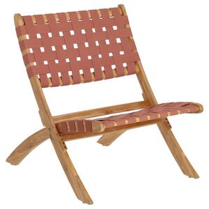 Akác összecsukható kerti szék Kave Home Chabeli piros zsinórral
