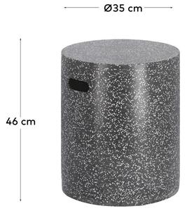 Fekete cement oldalasztal Kave Home Jenell 35 cm