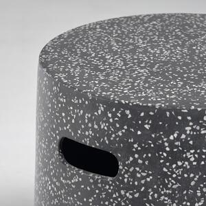 Fekete cement oldalasztal Kave Home Jenell 35 cm