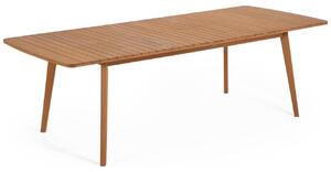 Akác összecsukható kerti asztal Kave Home Hanzel 183-240 x 100 cm