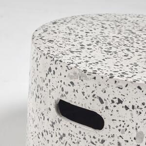 Fehér cement dohányzóasztal Kave Home Jenell 52 cm