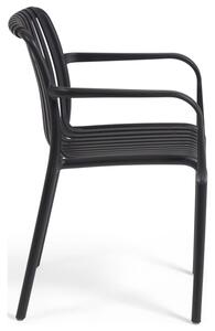 Fekete műanyag kerti szék Kave Home Isabellini
