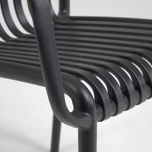 Fekete műanyag kerti szék Kave Home Isabellini