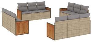 VidaXL Polyrattan Kerti Ülőgarnitúra - 12 részes - Bézs