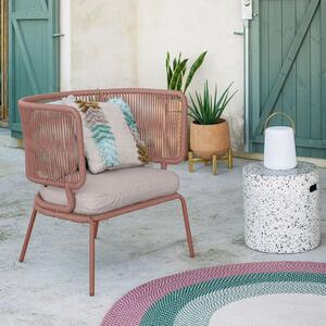 Vörösbarna kötött kerti szék Kave Home Nadin