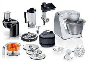 Bosch Serie 4, Konyhai robotgép, MUM 5, 1000 W, Fehér, Ezüst, MUM58251