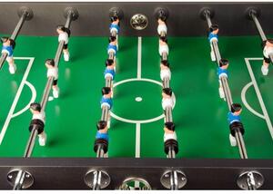 GamesPlanet® Csocsóasztal LEEDS Fekete 140 x 73 cm