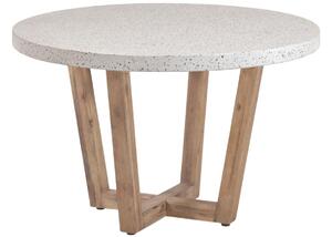 Fehér terrazzo asztal Kave Home Shanelle 120 cm
