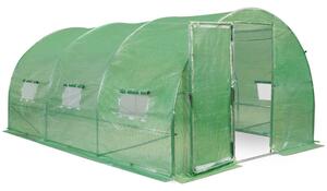 Garden Point 3x4,5m-es fémvázas fóliasátor, ajtóval, zöld