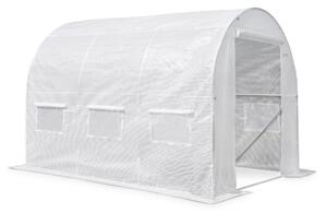 Garden Point 2x3,5m-es fóliasátor növénytermesztéshez, fehér