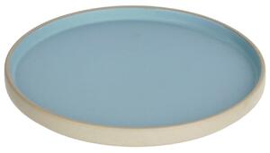 Kék porcelán desszerttál Kave Home Midori 20,5 cm