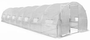 Garden Point 3x10m-es fémvázas fóliasátor, ajtóval, fehér