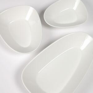 Három fehér porcelán tálból álló készlet Kave Home Pierina