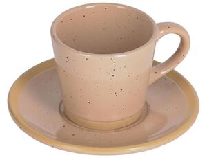 Bézs kerámia csésze és csészealj Kave Home Tilia 90 ml