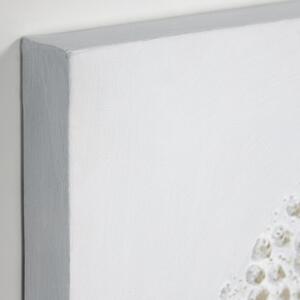 Fehér absztrakt festmény Kave Home Adys 40 x 40 cm