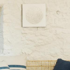 Fehér absztrakt festmény Kave Home Adys 40 x 40 cm