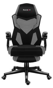 Gamer szék lábtartó, lélegző anyag, ergonómikus kartámaszok, Grey