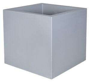 Fenice Cubo dupla falú szögletes műanyag növénytartó világosszürke 85x85x85cm