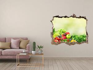 3d-s lyuk vizuális effektusok matrica Gyümölcsök és zöldségek