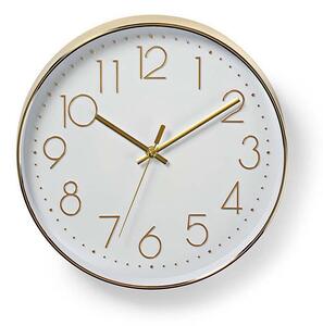 Nedis Nedis CLWA015PC30GD - Falióra 1xAA fehér / arany NE0240