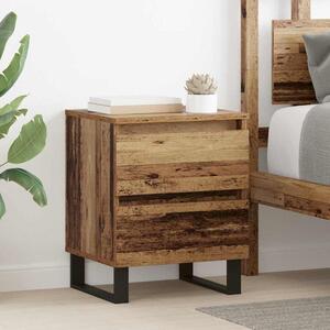 VidaXL Éjjeliszekrény fiókkal 2 pcs Öreg fa 40 x 35 x 50 cm Faanyag