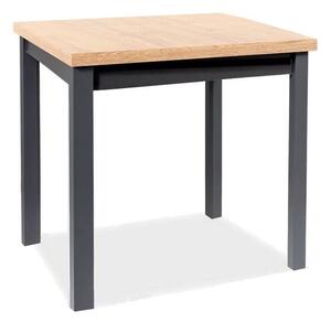 Adam 90 Tölgy Étkezőasztal Laminált Fekete Vázzal