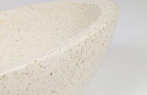 Fehér kerek terrazzo munkalap mosogató Kave Home Kuveni 40 cm