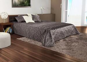 Luxus mintás szatén ágytakaró franciaágyra bézs 200 x 220 cm
