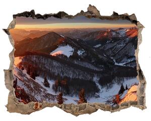3d-s lyuk vizuális effektusok matrica Tél a hegyekben