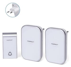 Aigostar B.V. Aigostar - KÉSZLET 2x Vezeték nélküli csengő 230V IP44 ezüst AI0288