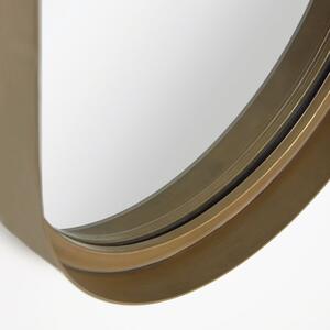 Arany fém függő tükör Kave Home Tiare 31 x 61,5 cm