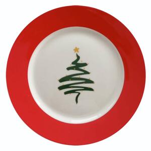 Karácsonyfa mintás tányér