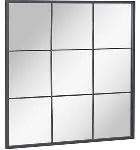 Fekete fém függő tükör Kave Home Ulrica 80 x 80 cm