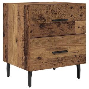 VidaXL Éjjeliszekrény fiókkal 2 pcs Öreg fa 40 x 35 x 47,5 cm Faanyag
