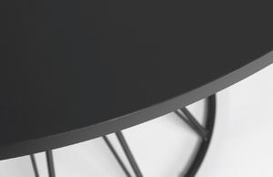 Fekete lakkozott étkezőasztal Kave Home Niut 120 cm