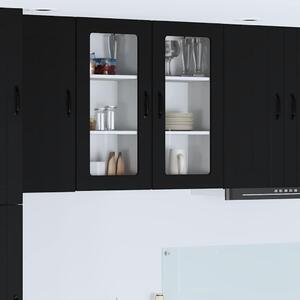 VidaXL Konyhaszekrény 2 pcs Fekete 40 x 31 x 80 cm Faanyag