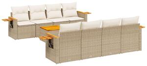 VidaXL Polyrattan Kerti Ülőgarnitúra - 9 részes - Bézs