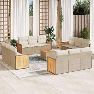 VidaXL Polyrattan Kerti Ülőgarnitúra - 13 részes - Bézs