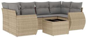 VidaXL Polyrattan Kerti Ülőgarnitúra - 7 részes - Bézs