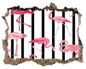 3d-s lyuk vizuális effektusok matrica Flamingók rudak