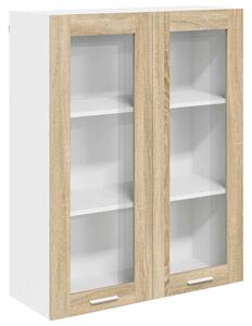VidaXL Függő szekrény tárolóval Sonoma tölgy 80 x 31 x 100 cm Faanyag