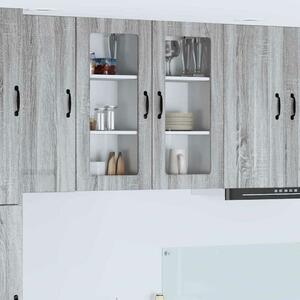VidaXL Konyhaszekrény 2 pcs Szürke Sonoma 40 x 31 x 80 cm Faanyag
