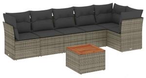 VidaXL Polyrattan Kerti Ülőgarnitúra - 7 részes - Szürke