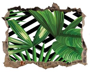 3d-s lyuk vizuális effektusok matrica Trópusi levelek