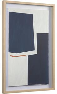 Kék fehér absztrakt festmény Kave Home Nape 90 x 60 cm