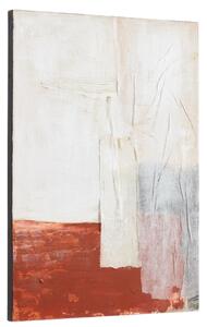 Fehér-piros absztrakt festmény Kave Home Yulissa 70 x 50 cm
