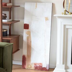Fehér piros absztrakt festmény Kave Home Winona 120 x 50 cm